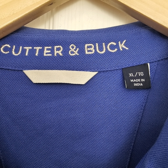 Cutter And Buck Blue  Short Sleeve Break Through Polo Size Men's XL - Picture 3 of 11